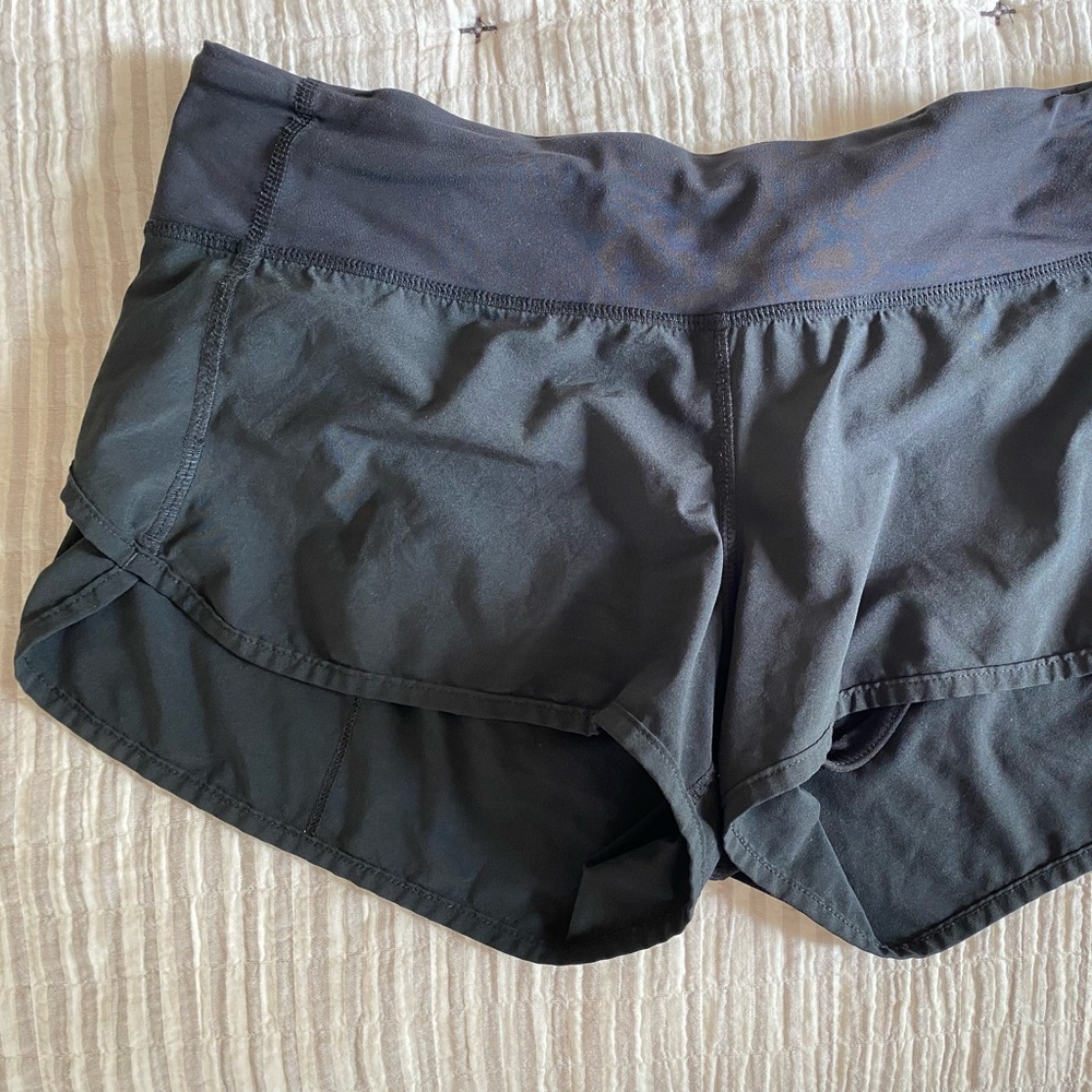 Lululemon Sped Up Short 2.5” Size 6 Black